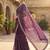 Wine Color  Beads Work with Cut work border Net Saree