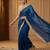 BlueColor Sequence  butti  Work Satin Saree
