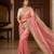 Light Pink Color Sequence  butti  Work Satin Saree