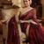 Maroon Color Sequence  butti  Work Satin Saree