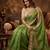 Parrot Green Color Sequence  butti  Work Satin Saree