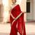 Red Color Sequence  butti  Work Satin Saree