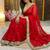 Red Color Sequence  butti  Work Satin Saree