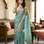Sky Blue Color Sequence  butti  Work Satin Saree