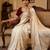 White Color Sequence  butti  Work Satin Saree