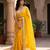 Yellow Color Sequence  butti  Work Satin Saree