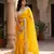 Yellow Color Sequence  butti  Work Satin Saree