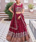 Womens New Trendy Embroidery sequence with thread work Lehenga Choli