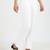 Women solid white regular fit mid-rise flat front trousers