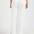 Women solid white regular fit mid-rise flat front trousers