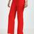 Women solid navy blue regular fit mid-rise flat front trousers