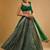 Emerald Green 3mm & 5mm Sequins with Zari Embroidered indian Wedding Designer Lehenga Choli 