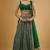 Emerald Green 3mm & 5mm Sequins with Zari Embroidered indian Wedding Designer Lehenga Choli 