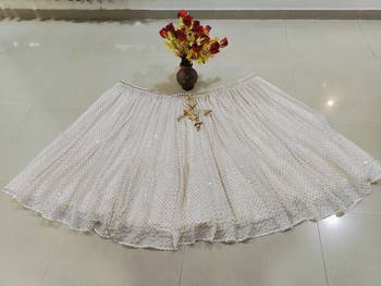 ivory sequins & zari embroidered designer lehenga choli 4