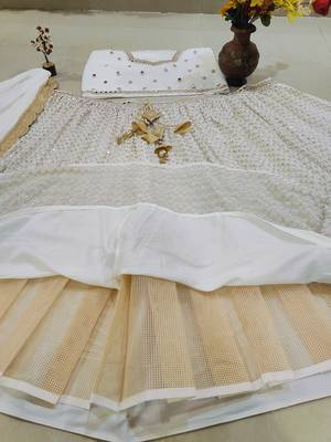 ivory sequins & zari embroidered designer lehenga choli 5
