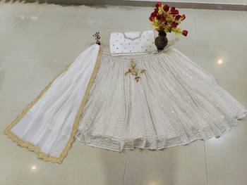 ivory sequins & zari embroidered designer lehenga choli 8
