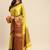 Light lemon cotton silk saree with unstitched blouse piece