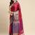 Magenta cotton silk saree with unstitched blouse piece