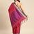 Magenta cotton silk saree with unstitched blouse piece