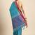 Sky blue cotton silk saree with unstitched blouse piece