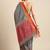 Grey cotton silk saree with unstitched blouse piece