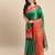 Green cotton silk saree with unstitched blouse piece