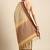 Beige cotton silk saree with unstitched blouse piece