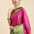 Pink cotton silk saree with unstitched blouse piece