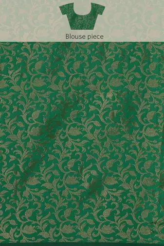 pink cotton silk banarasi saree with green zari border