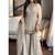 Off-white embroidery satin fully stitched sarara plazo suit set