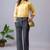 Women solid lavender regular fit mid-rise flat front trousers