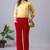 Women solid navy blue regular fit mid-rise flat front trousers