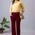 Women solid maroon regular fit mid-rise flat front trousers