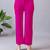 Women solid maroon regular fit mid-rise flat front trousers
