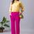 Women solid maroon regular fit mid-rise flat front trousers