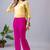 Women solid maroon regular fit mid-rise flat front trousers