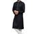 Men's black cotton embroidery, mirror kurta set