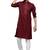 Men's wine cotton embroidery, mirror kurta set