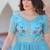 Sky designer readymade long kurti  with Embroidery Sequins-work