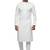 Men's off white cotton embroidery, mirror kurta set