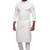Men's off white cotton embroidery, mirror kurta set