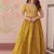 Yellow Designer Long Kurti With Embroidery Sequins Work