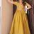 Yellow Designer Readymade Long Kurti With Embroidery Sequins Work