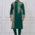 Green ps viscose premium designer festive wear kurta trouser set