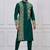 Green ps viscose premium designer festive wear kurta trouser set