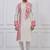 White ps viscose premium designer festive wear kurta trouser set