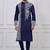 Navy blue ps viscose premium designer festive wear kurta trouser set
