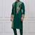 Green ps viscose premium designer festive wear kurta trouser set