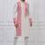 White ps viscose premium designer festive wear kurta trouser set