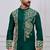 Green ps viscose premium designer festive wear kurta trouser set